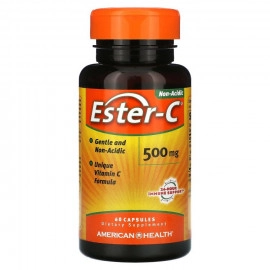 American Health, Ester C, Эстер С, 500 мг, 60 капсул