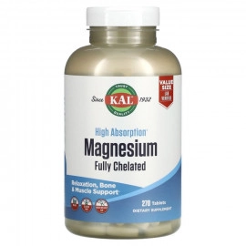 KAL High Absorption Magnesium Fully Chelated (Магний с высокой абсорбцией полностью хелатный) 270 таблеток