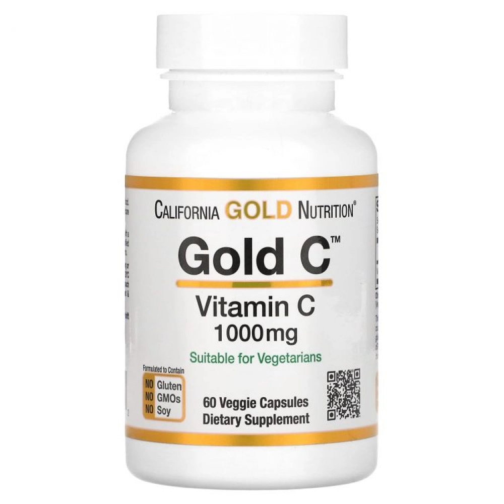 California Gold Nutrition, GOLD C, Vitamin C, Витамин C, 1000 мг, 60 растительных капсул