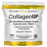 California Gold Nutrition Collagen UP пор.93, 464 g, гидролизованный морской коллаген, гиалуроновая кислота и витамин C, без вкусовых добавок, 464 гр