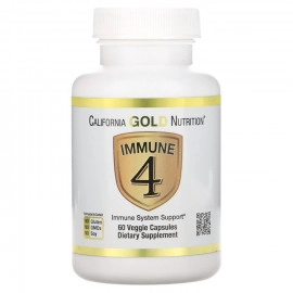 California Gold Nutrition, Immune 4, средство для укрепления иммунитета, 60 вегетарианских капсул