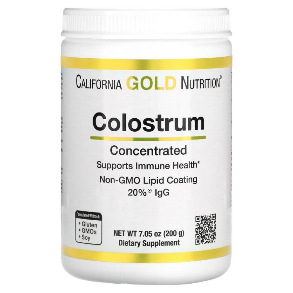 California Gold Nutrition Colostrum Powder Concentrated, 200 г, Концентрированное молозиво в порошке. (Колострум)