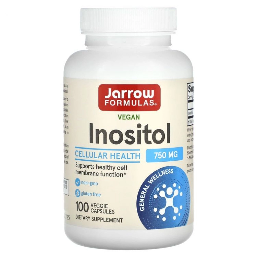 Jarrow Formulas, inositol?, инозитол, 750 мг, 100 вегетарианских капсул