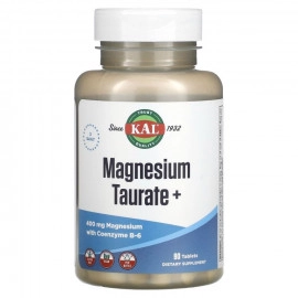 KAL, Magnesium TAURATE +,  таурат магния плюс, 400 мг, 90 таблеток