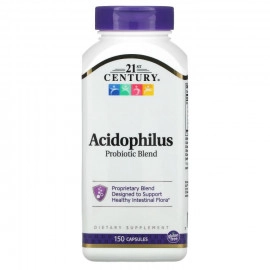 21st Century, Acidophilus, Ацидофилин, пробиотическая смесь, 150 капсул
