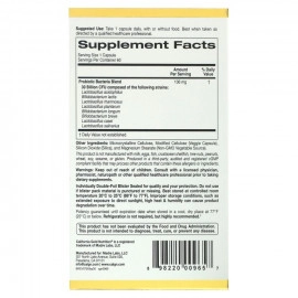 California Gold Nutrition, Пробиотики LactoBif, 30 млрд КОЕ, 60 овощных капсул