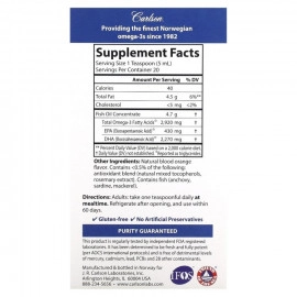 Carlson labs, Elite DHA натуральный апельсиновый вкус, 2270 мг, 100 мл (3,3 жидк. унции). Fish oil, Omega-3. Омега-3Норвежский рыбий жир, концентрат.