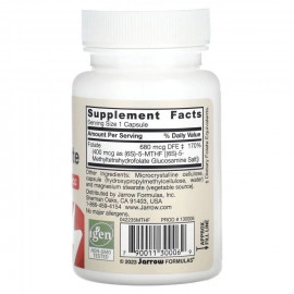 Jarrow Formulas, Methyl Folate, Метил фолат, 400 мкг, 60 капсул